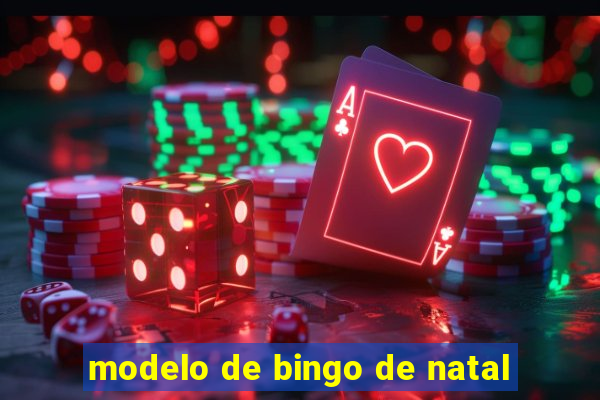 modelo de bingo de natal